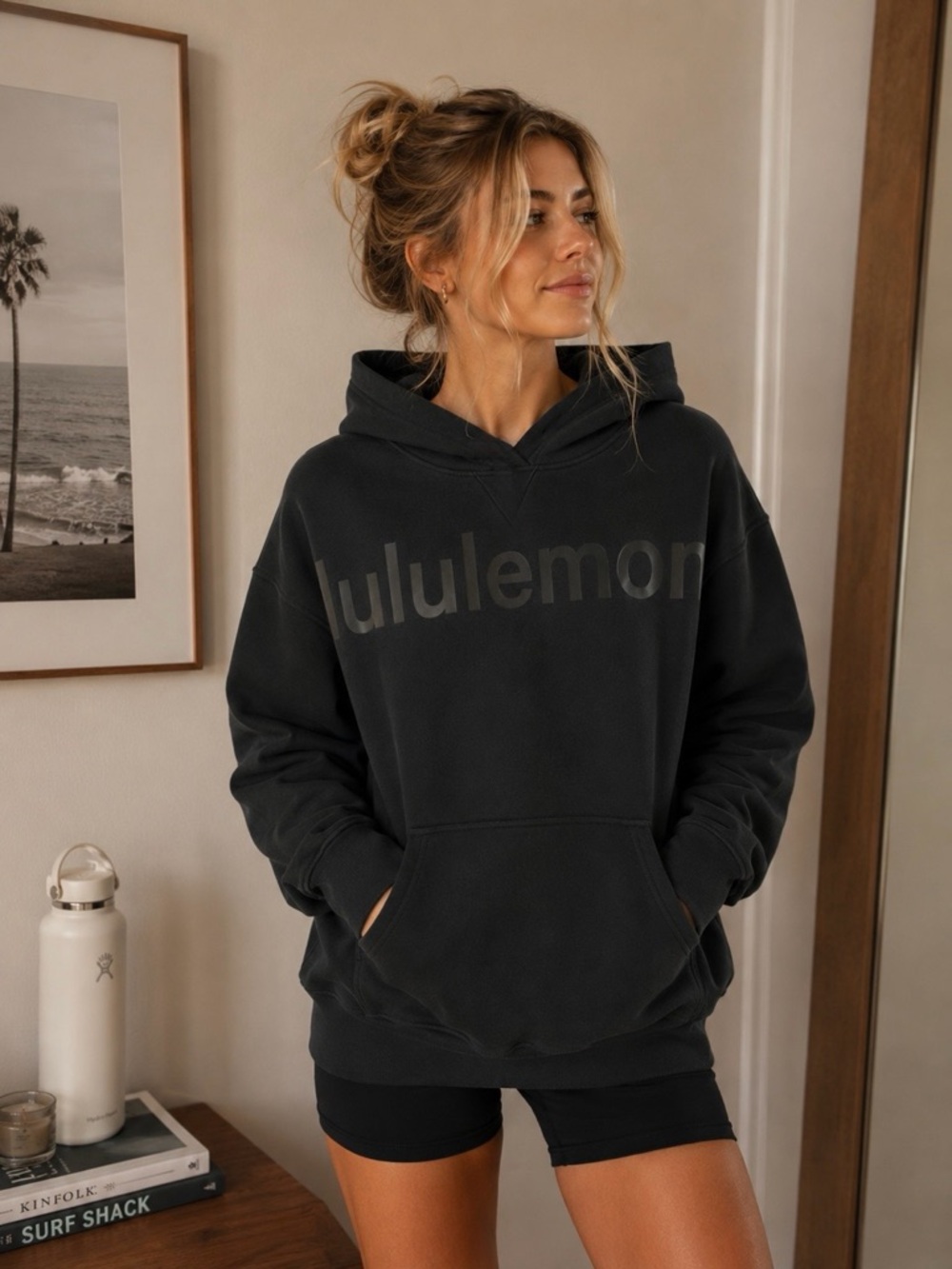 lululemon athletica Black Logo Hoodie